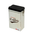 NC2729 detail 2 Beautiful Airtight Hinged Food Tin Metal Box with Clip Lid Tin Box Coffee Tea Tin Can